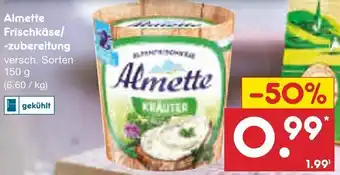 Netto Marken-Discount Almette Frischkäse/-zubereitung 150 g Angebot