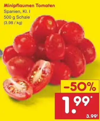 Netto Marken-Discount Minipflaumen Tomaten 500 g Schale Angebot