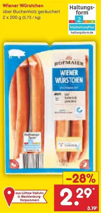 Netto Marken-Discount Wiener Würstchen 2 x 200 g Angebot