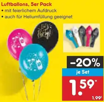 Netto Marken-Discount Luftballons, 5er Pack Angebot