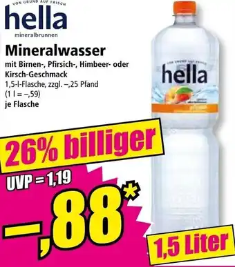 Norma Hella Mineralwasser 1,5 Liter Angebot