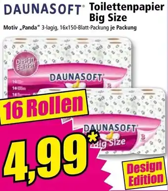 Norma DAUNASOFT Toilettenpapier Big Size 16 Rollen Angebot