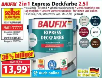 Norma BAUFIX 2 in 1 Express Deckfarbe 2,5 L Angebot