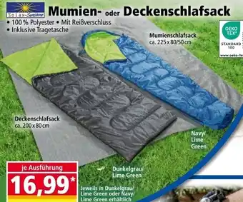 Norma Solax-Sunshine Mumien- oder Deckenschlafsack Angebot