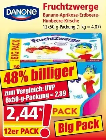 Norma DANONE Fruchtzwerge 12x50-g-Packung Angebot