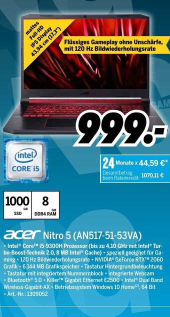 MEDIMAX Acer Nitro 5 (AN517-51-53VA) Angebot