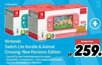 MEDIMAX Nintendo Switch Lite Koralle & Animal Crossing: New Horizons Edition Angebot