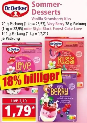 Norma Dr. Oetker Sommer-Desserts Angebot