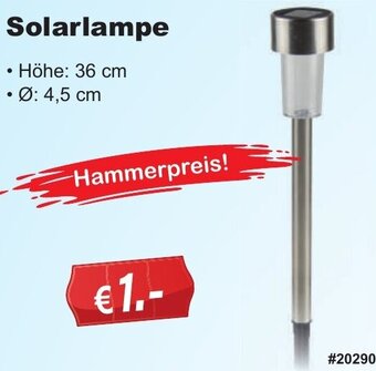 Stabilo Fachmarkt Solarlampe Angebot