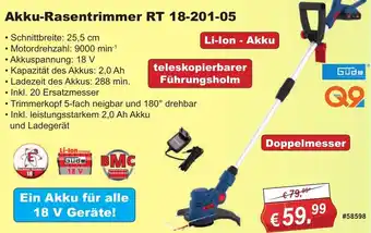 Stabilo Fachmarkt Güde Akku-Rasentrimmer RT 18-201-05 Angebot