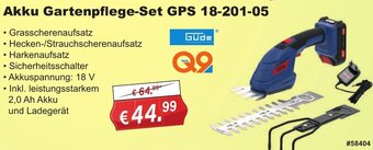 Stabilo Fachmarkt Güde Akku Gartenpflege-Set GPS 18-201-05 Angebot
