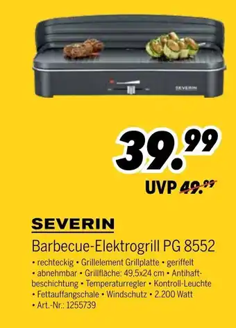 MEDIMAX Severin Barbecue Elektrogrill PG 8552 Angebot