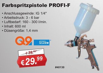 Stabilo Fachmarkt Güde Farbspritzpistole PROFI-F Angebot
