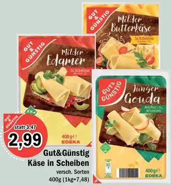 Aktiv Irma Gut&Günstig Käse in Scheiben 400g Angebot