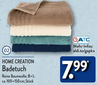 Aldi Nord HOME CREATION Badetuch Angebot