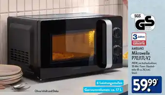 Aldi Nord AMBIANO Mikrowelle P70J17L-V2 Angebot