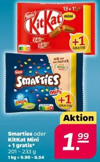 NETTO Smarties oder KitKat Mini + 1 gratis* 201 - 233 g Angebot