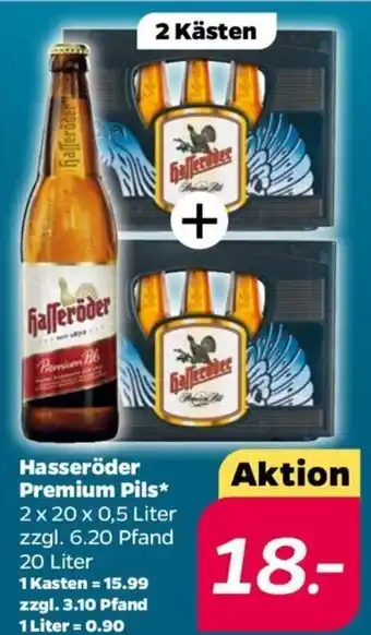 NETTO Hasseröder Premium Pils* 2 x 20 x 0,5 Liter Angebot