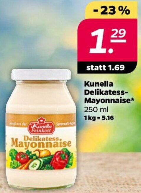 Kunella Delikatess-Mayonnaise* 250 ml Angebot bei NETTO