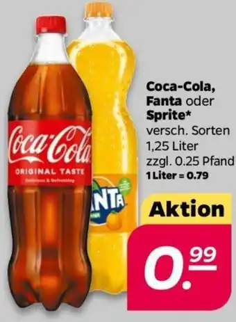 NETTO Coca-Cola, Fanta oder Sprite* 1,25 Liter Angebot