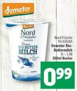 Marktkauf Nord Frische Für Edeka Demeter Bio-buttermilch Angebot