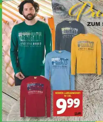 Marktkauf Herren Langarmshirt M-3xl Angebot