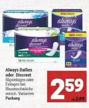 Marktkauf Always Dailies Oder Discreet Angebot