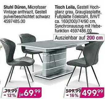 Möbel Boss Stuhl Düren, Tisch Leila Angebot