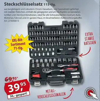 Sonderpreis Baumarkt Steckschlüsselsatz 115- Tlg. Angebot