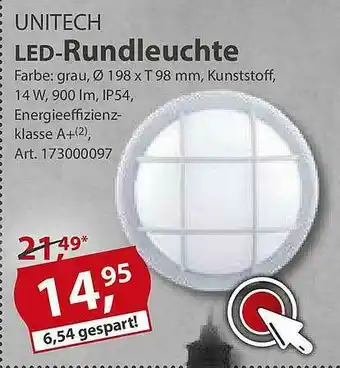 Sonderpreis Baumarkt Unitech Led-rundleuchte Angebot