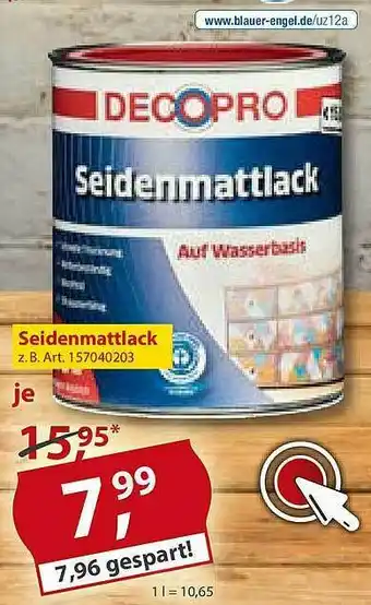 Sonderpreis Baumarkt Seidenmattlack Angebot