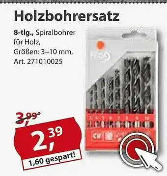 Sonderpreis Baumarkt Holzbohrersatz 8-tlg Angebot