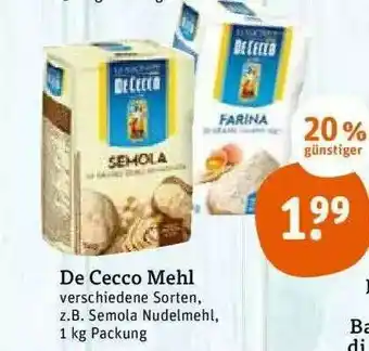 tegut De Cecco Mehl Angebot