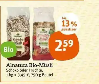 tegut Alnatura Bio-müsli Angebot