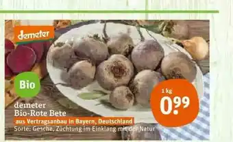 tegut Demeter Bio-rote Bete Angebot