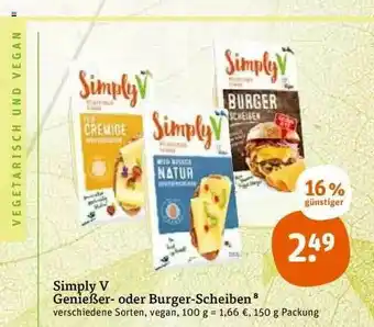 tegut Simply V Genießer- Oder Burger-scheiben Angebot