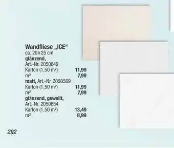 toom Baumarkt Wandfliese „ice” Angebot