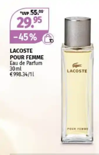 Müller LACOSTE POUR FEMME Eau de Parfum 30ml Angebot