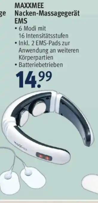 Rossmann Maxxmee Nacken Massagegerät EMS Angebot