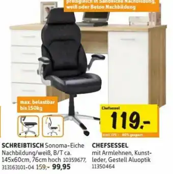 SCONTO Schreibtisch oder Chefsessel Angebot