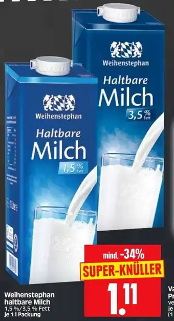 Edeka Herkules Weihenstephan Haltbare Milch Angebot