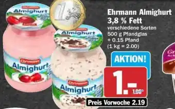 Hit Ehrmann Almighurt 3,8% Fett 500 g Angebot