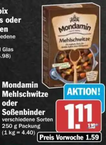 Hit Mondamin Mehlschwitze oder Soßenbinder 250 g Packung Angebot