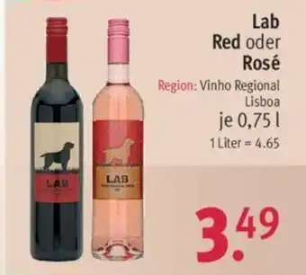 Rossmann Lab Red oder Rosé 0,75L Angebot