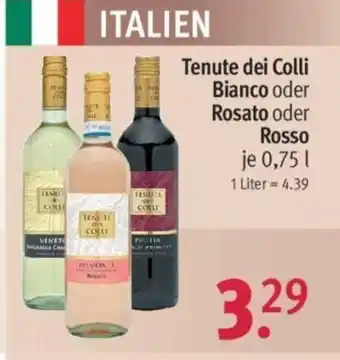 Rossmann Tenute dei Colli Bianco oder Rosato oder Rosso 0,75L Angebot