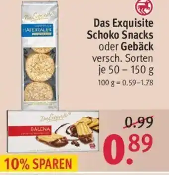 Rossmann Das Exquisite Schoko Snacks oder Gebäck 50-150g Angebot