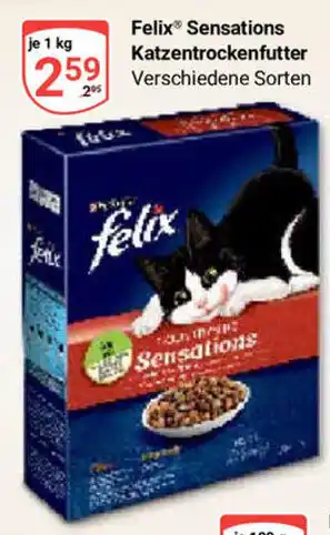 Globus Felix Sensations Katzentrockenfutter je 1 kg Angebot