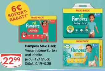 Globus Pampers Maxi Pack Verschiedene Sorten und Inhalte, je 60-124 Stück, Angebot