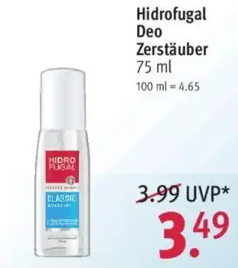 Rossmann Hidrofugal Deo Zerstäuber 75ml Angebot