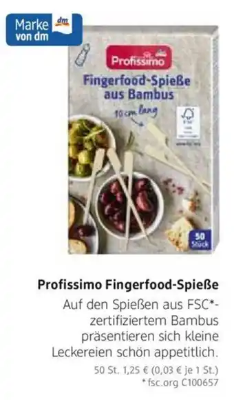 dm drogerie Profissimo Fingerfood-Spieße Angebot